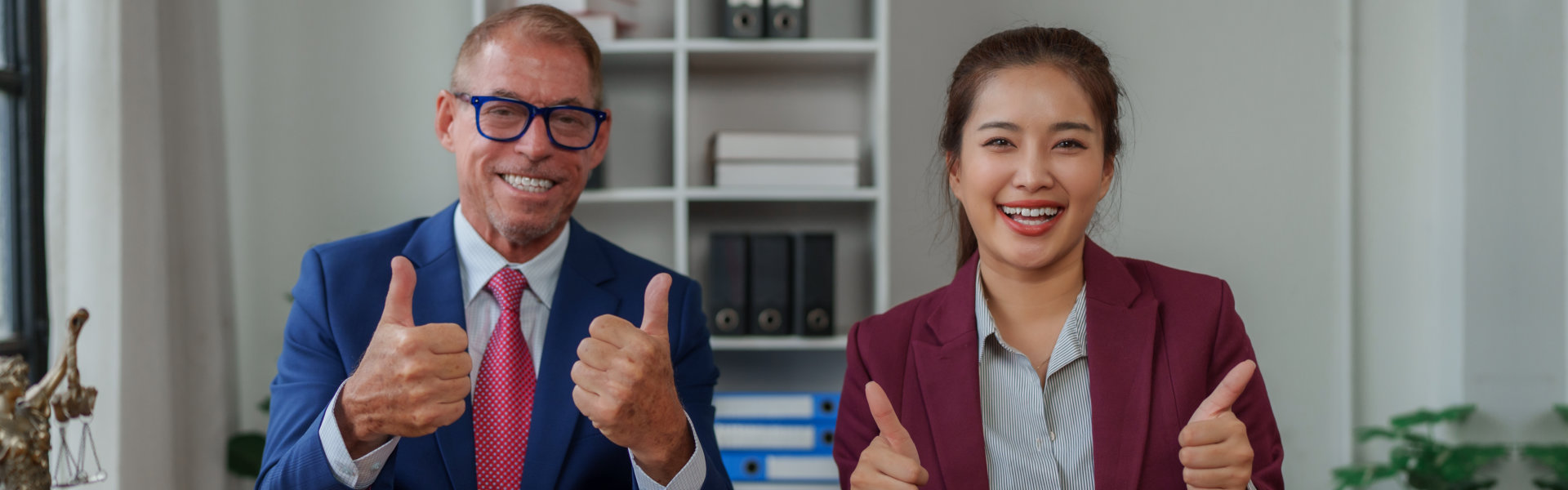 two person smiling